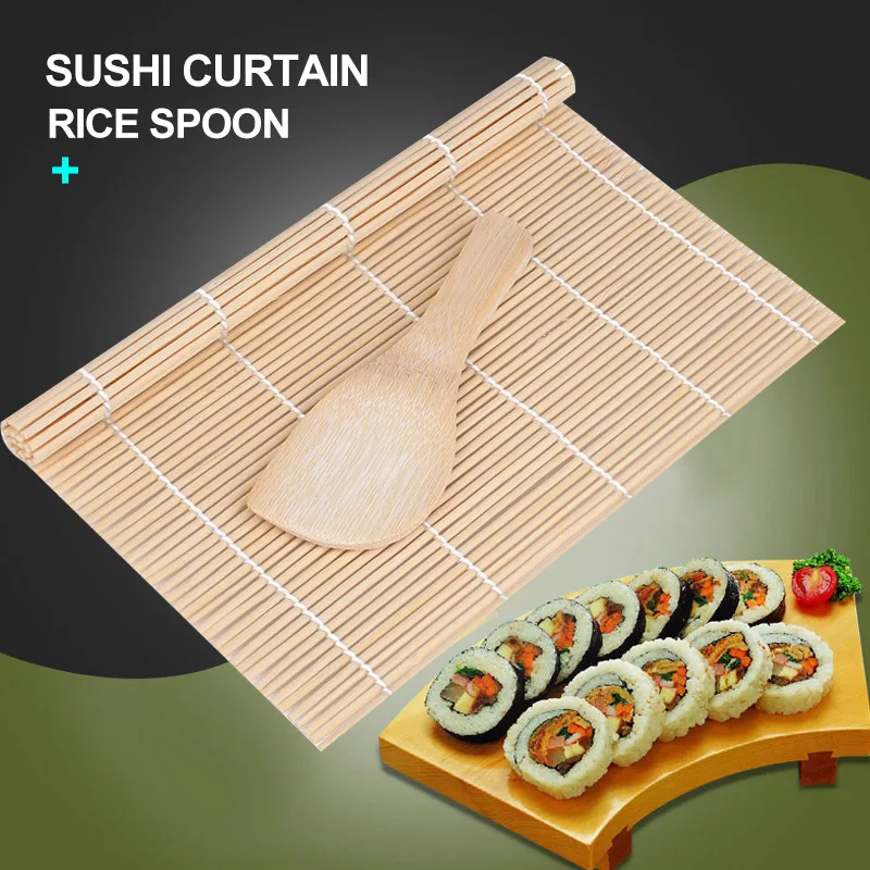 Sushi Rolling Tools Home Economic Bamboo Bamboo Curtain Eco-Friendly Accessories Sushi Mat Maker Kitchen DIY Food Onigiri