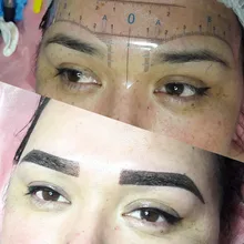 50 шт. одноразовые микроблейдинг брови линейка наклейка Перманентный макияж аксессуары 3D бровей формовочный Трафарет Инструмент татуировки