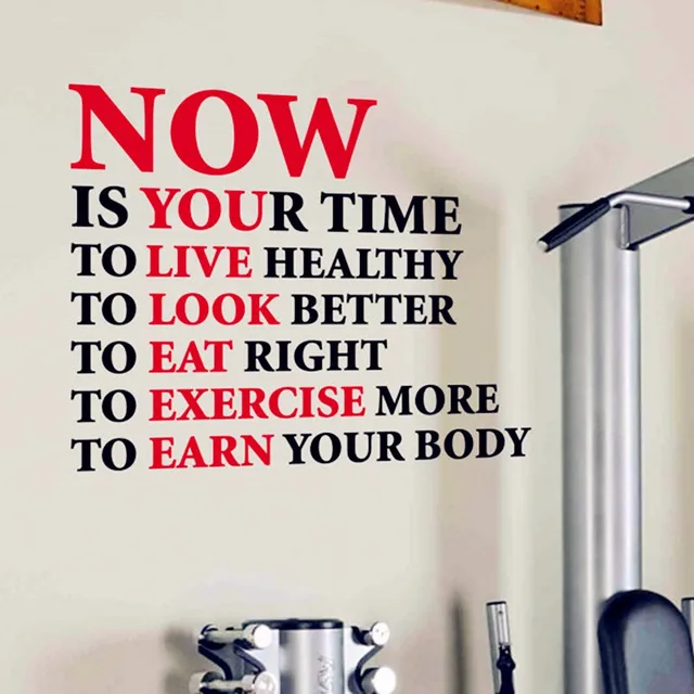 Inspirational Quote Decals " Now is your time&hellip;" Living Room ,Gym