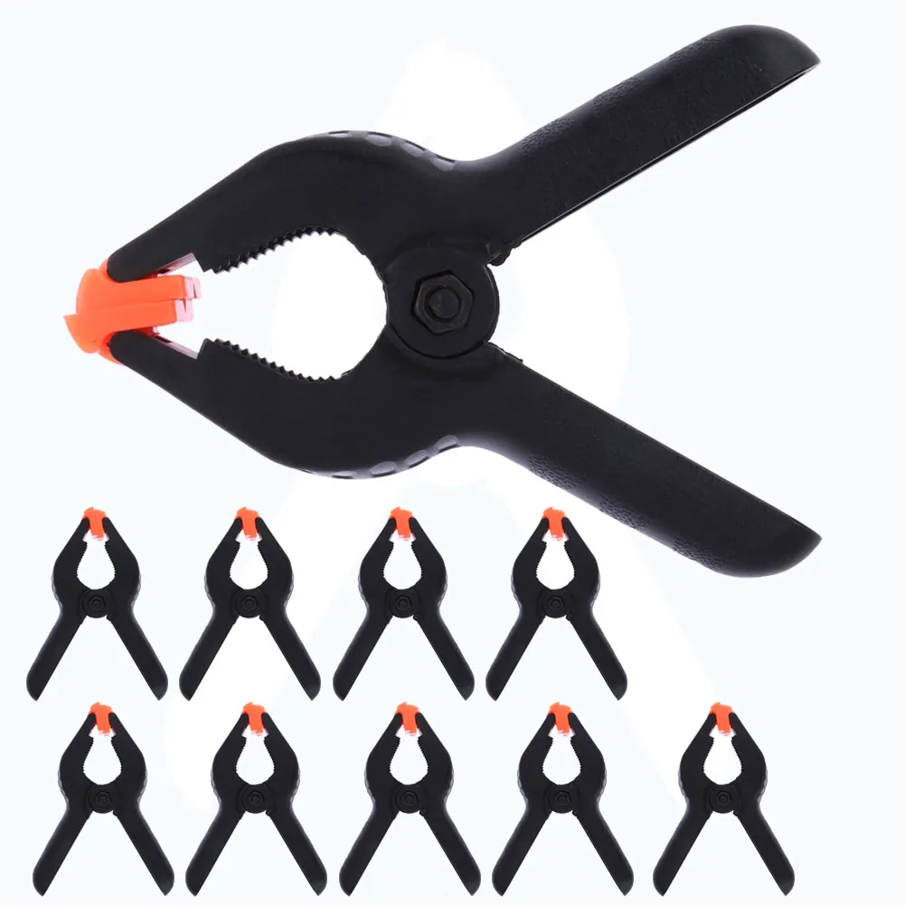 

10pcs 4 inches Spring Clamps Plastic Nylon Woodworking Clamps Spring Clip DIY Tools For Paper Photo Backdrop Background