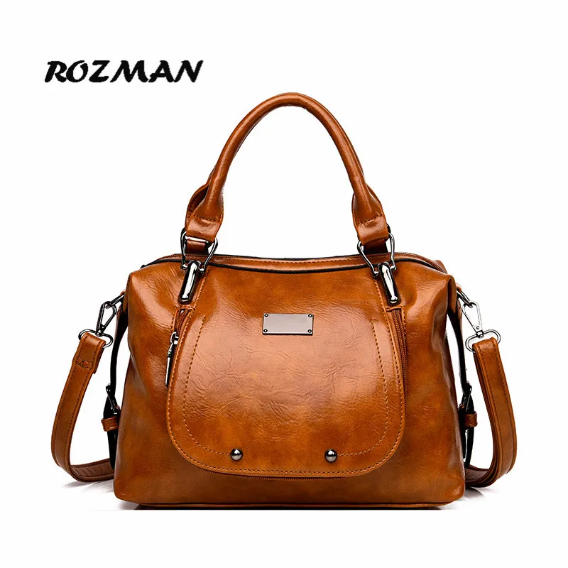 

ROZMAN Ladies PU Leather Handbag Woman Crossbody Bags For women Tote Bags Handbags Women Famous Brands Small Women Shoulder Bags