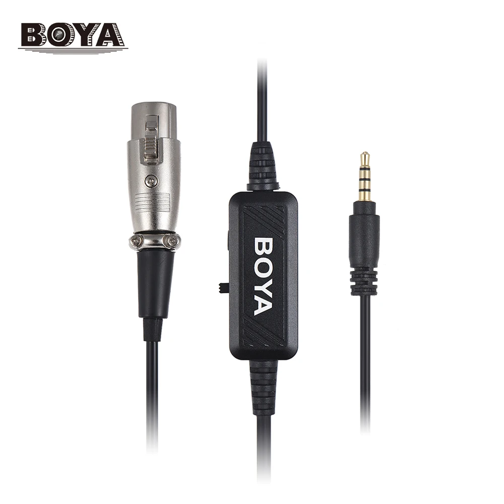 BOYA BY BCA6 Microphone Cable XLR to 3.5mm Plug Microphone Cable for