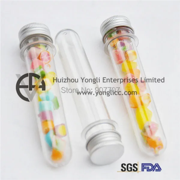 New Design Fashionable Test Tube With Aluminum Screw Cap Pet Tube