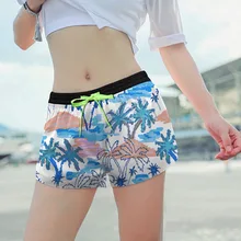 Женские летние пляжные шорты, для пляжа шорты для серфинга Бермуды, купальнве костюмы женские свободные купальный костюм быстросохнущие спортивные шорты
