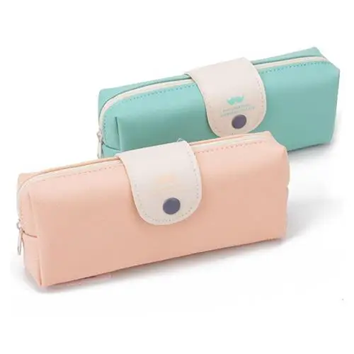 

Hot Students Pencil Bag Case Pen Bag Coin Purse Beauty Makeup Pouch Handbag Zip Hasp Mustache School Office Supplies