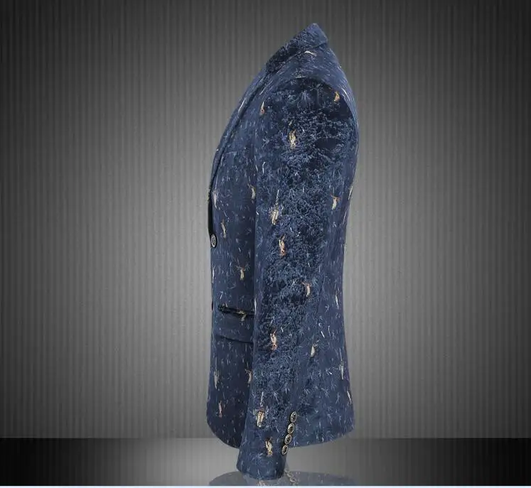 Черный пиджак Для мужчин цветочный узор Пейсли Свадебный костюм куртка Slim Fit стильные сценические костюмы Одежда Для Певица Для мужчин S Пиджаки для женщин конструкции