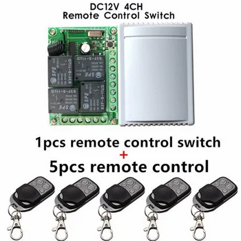 

10pcs 433Mhz Universal Wireless Remote Control Switch DC12V 4CH relay Receiver Module and 4 channel RF Transmitter
