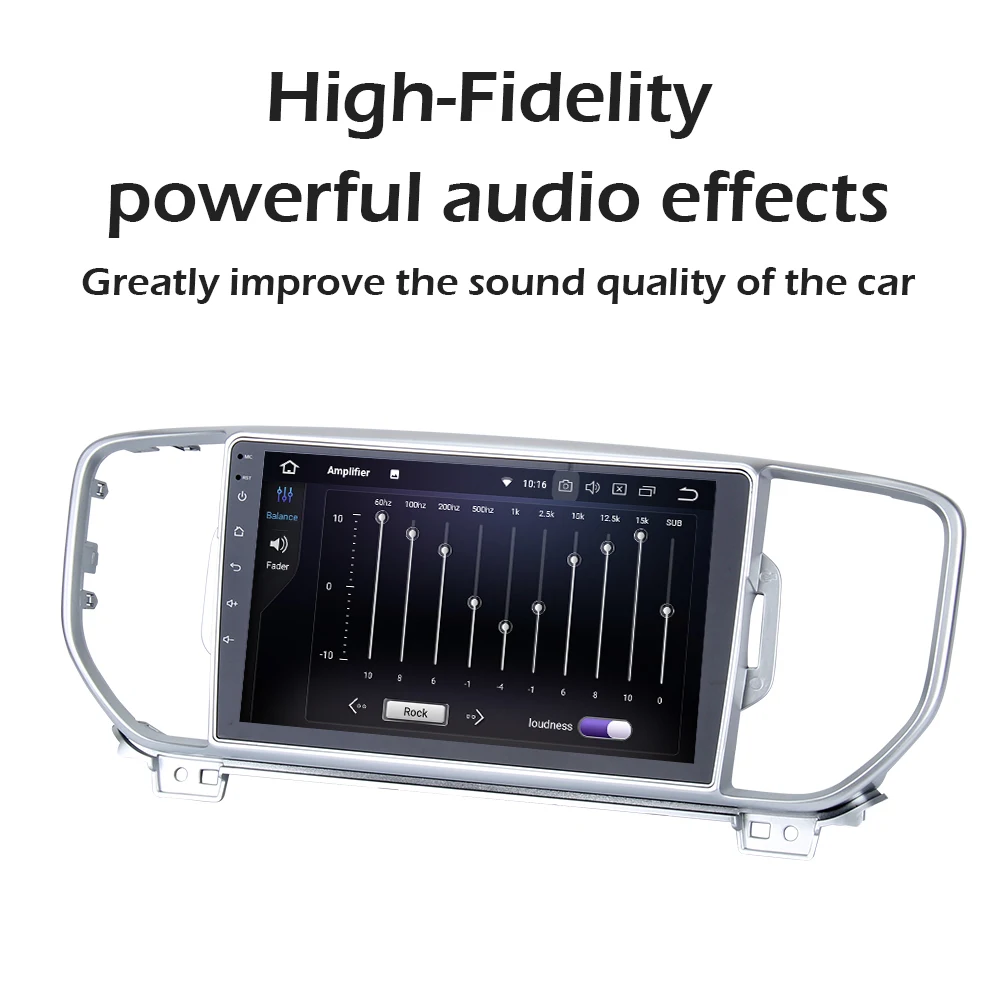 Cheap 9" HD Digital Touch Screen Android 9.0 Octa Core Car Stereo for Kia Sportage Stereo 2015 2016  with Full RCA Output 32G ROM 2