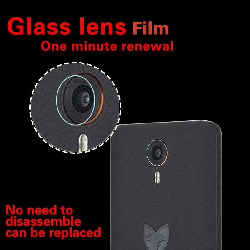 

Glossy Clear Rear Camera Lens Tempered glass film for Wileyefox Swift 2x back camere lens protector film of glass material