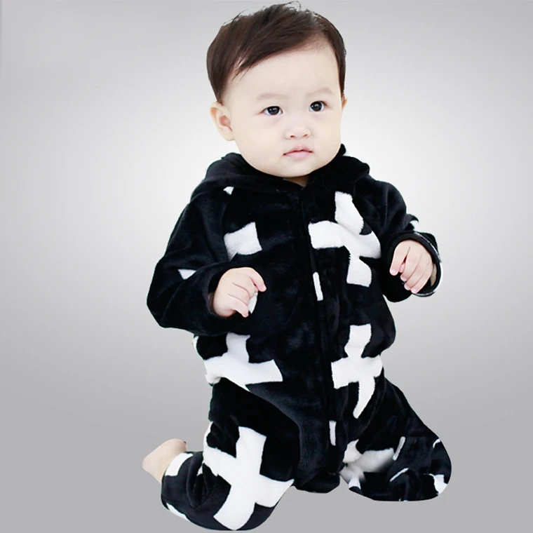 

2015 winter fashion laki-laki rompers high quality flannel Cartoon baby snowsuit Famous brand casual dress pine tree bobo choses