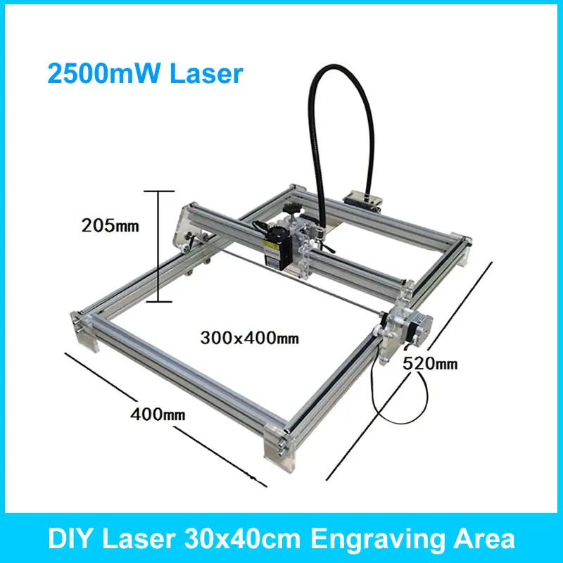 

30*40cm 2500mW DIY Desktop Mini Laser Engraver Engraving Machine IC Marking Printer