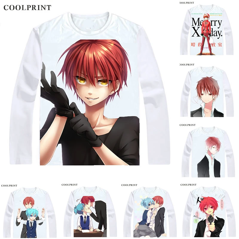Assassination Classroom Ansatsu Kyoushitsu T Shirt Long Sleeve Shirts Anime Akabane Karuma Akabane Karma Class 3 E Cosplay Shirt T Shirts Aliexpress