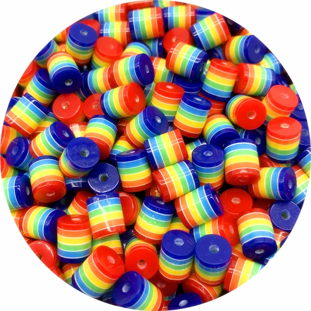 30pcs 8mm Resin Spacer Beads DIY Cylindrical Bracelet Necklace Jewelry Making