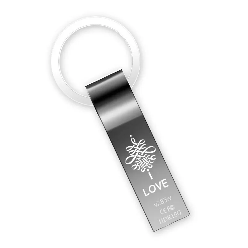 Original HP USB Flash Drive 32GB Metal Thumb Drives Key Ring Custom Memory Stick v285w Cle USB DIY DJ OTG USB C Pen Drive 32 gb (4)