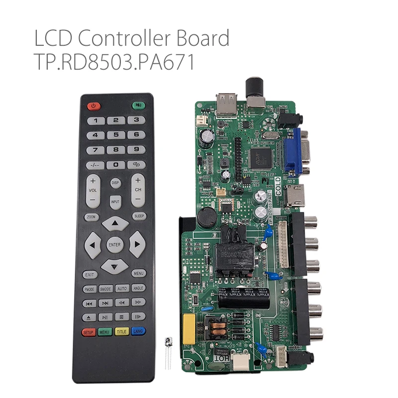 

TP.RD8503.PA671 HD LCD LED driver board LED screen TV board with Remote Controller Dual AV IN Power AC IN