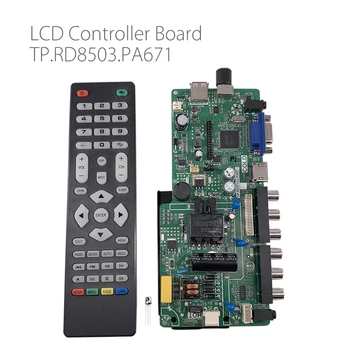 

TP.RD8503.PA671 HD LCD LED driver board LED screen TV board with Remote Controller Dual AV IN Power AC IN