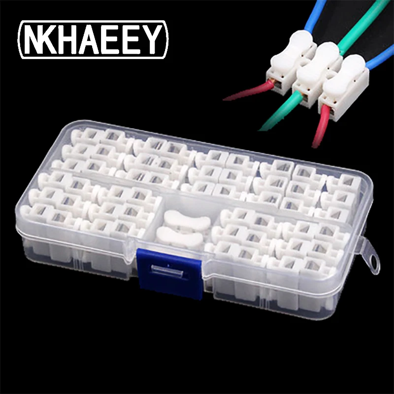 

Quick terminal block CH-3 18pcs/BOX Press Connector Electrical Cable Clamp Connectors Wire Terminals Block Spring Connector Wire