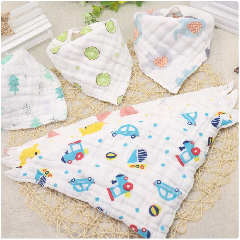 Baby Bibs Girls Boys Baby Cloth Babador Animal Fruit Print Baby Bandana Bibs Bebe Smock Burp Cloths Accessory Infant Baby Stuff
