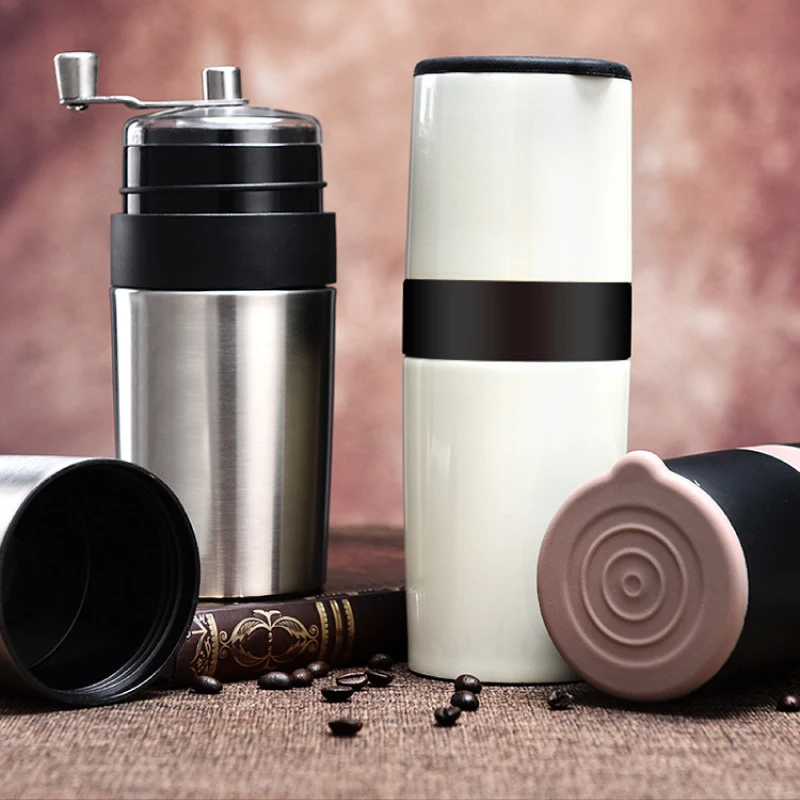

ejoai 400ml Mini Coffee Machine Manual Coffee Maker Portable Grinder Espresso Coffee Maker Handheld Maker for Office Traveller