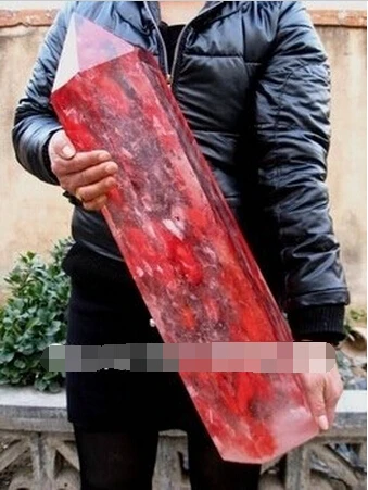 

A 324 HUGE red SMELT quartz crystal point (0601)