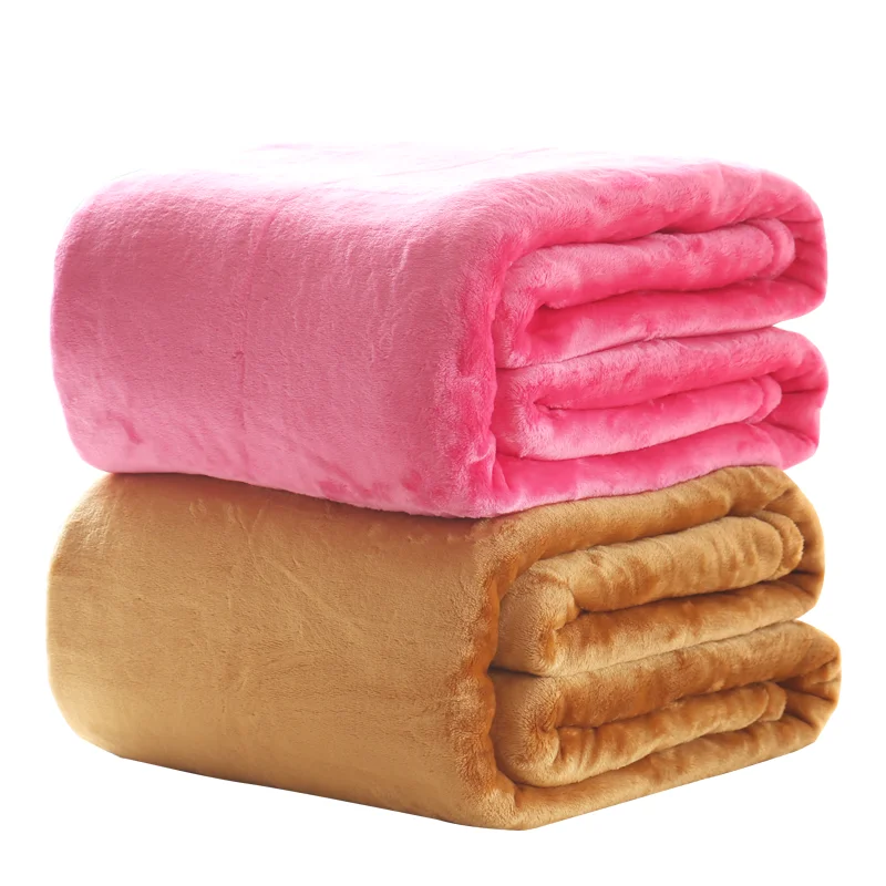 

Solid color Flannel Blanket sofa/bedding Throws soft Plaids winter Warm flat sheet 150*200cm 180*200cm 200*230cm 230*250cm