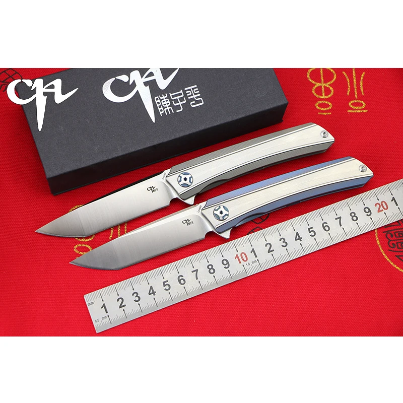 

CH 3002 New arrival D2 blade Titanium handle Flipper folding knife Outdoor camping hunting pocke knives EDC tools Survival Gift
