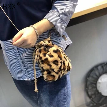 

[BXX] 2020 Autumn Winter New Pattern Fleece Plush Small Satchel Original Single Shoulder Large Capacity Bucket Bag Package DA558