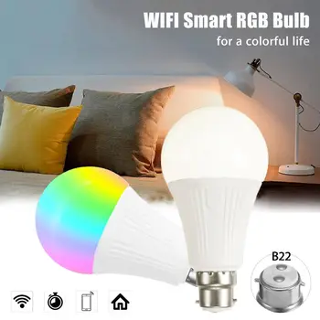 

B22 7W RGBW WiFi APP Controlled LED Smart Light Bulb for Echo Alexa Google Home