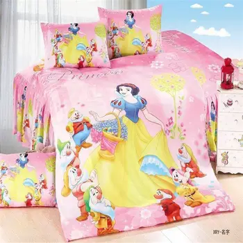

Show White Princess bedding set twin size bed sheets for kids bedroom decor Girls quilt duvet cover 3-4 pcs 3d printed Children
