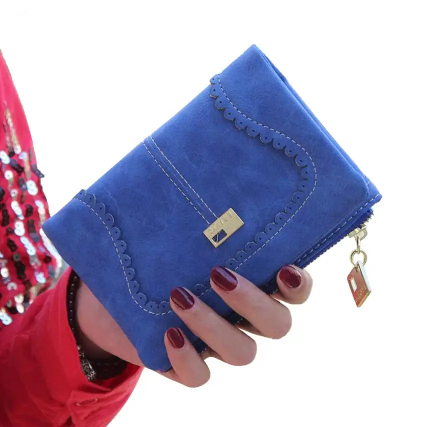 New Fashion Women's Wallet Famous Designers Brand Women Grind Arenaceous Leather Zip Around Purse Card Money Bag | Багаж и сумки