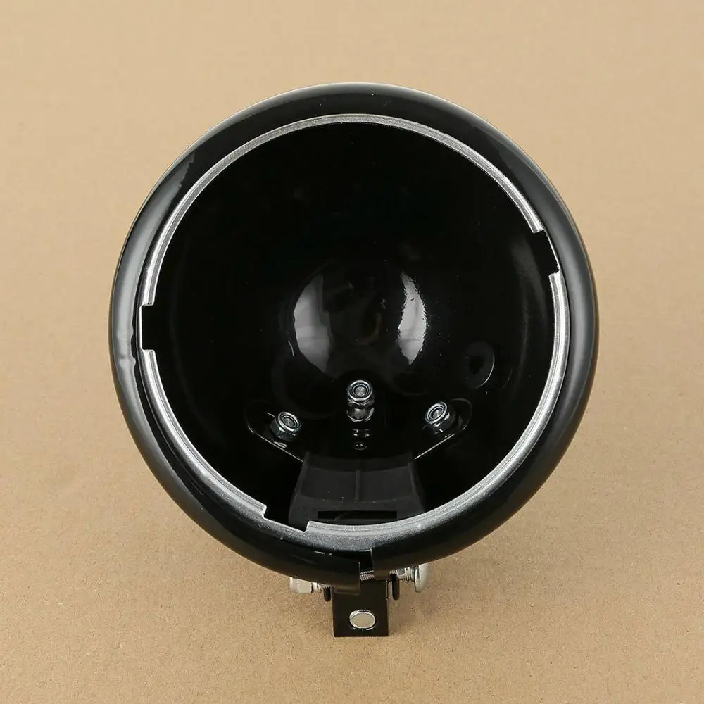 Корпус для фар 5 75 &quot5 3/4&quot с монтажным блоком Harley Dyna Street Bob Fat FXDB FXDF Black/Chrome|Накладки
