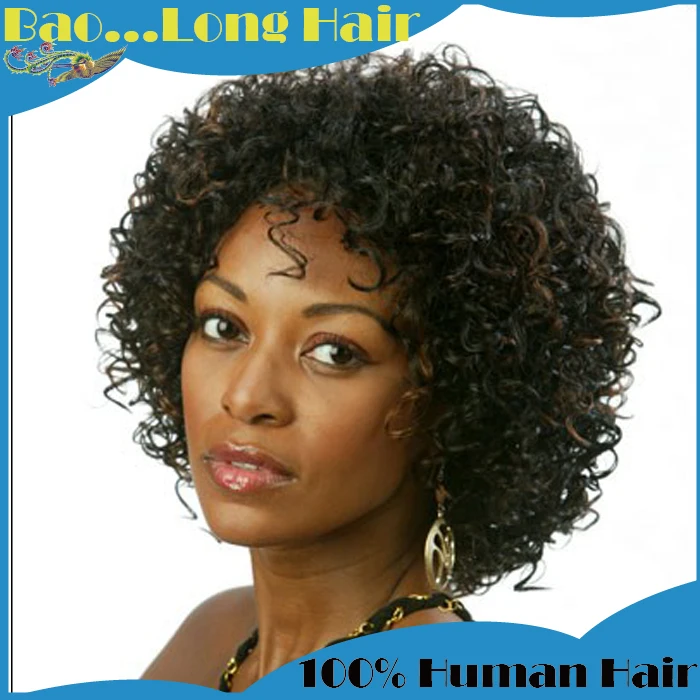 Free Shipping Top Unique Medium Chic Afro African American Lace Wig |