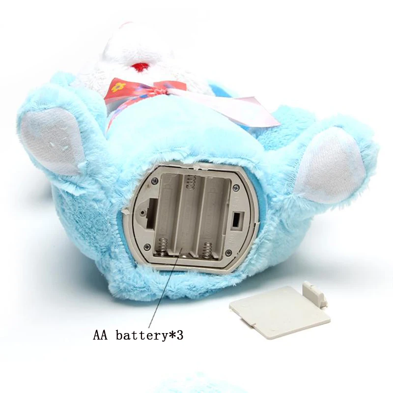 Kawaii Blue/Pink Baby Stuff Plush Rabbit Toy Electronic Pet Doll Swing Ears Dancing Singing Children Interactive Soft Gift A089