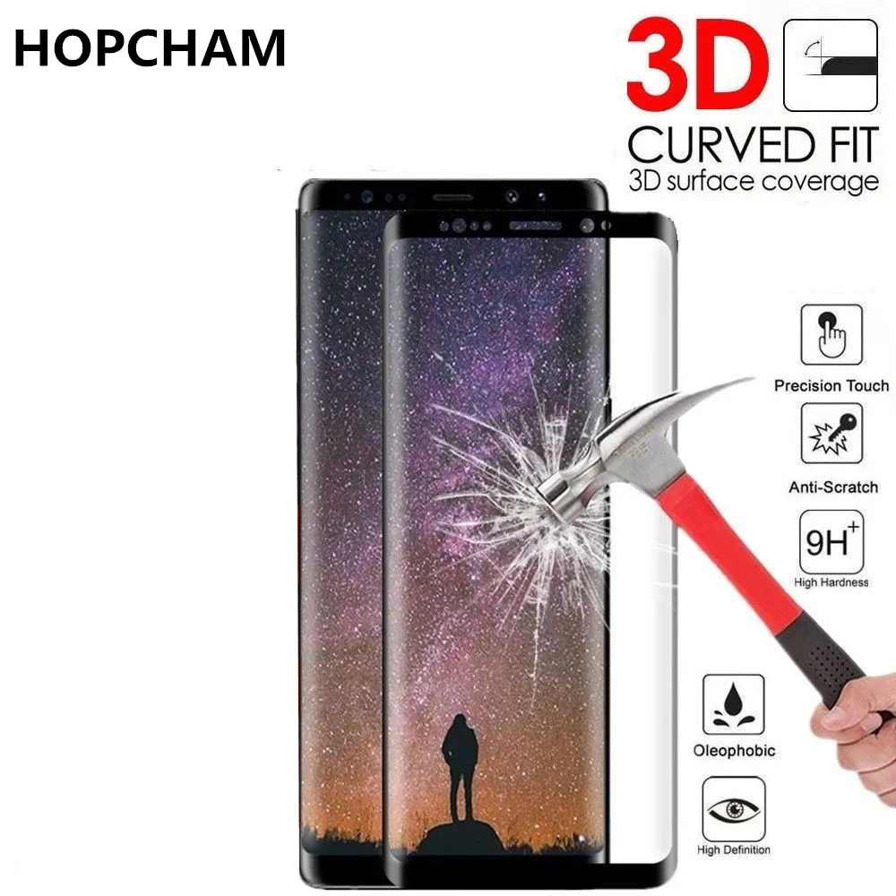 Note 8 3D изогнутое полное покрытие закаленное стекло для Samsung Galaxy S8 Plus + S7 Edge S6
