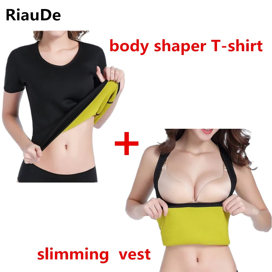 

Women Slim Shirt Fat Burning Modeling Strap Neoprene Vest T-shirt Body Shaper Waist Trainer Sauna Sweat Corset Weight Loss Fitne
