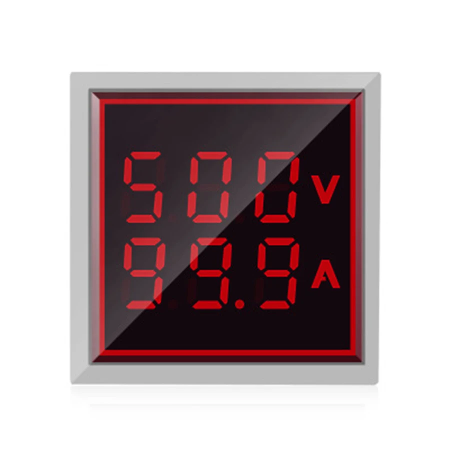 

ST17VA 22mm Ammeter Voltmeter Digital for Battery Charging AC 60-500V Volt Amp Meter Signal Lights Voltage and Current Indicator