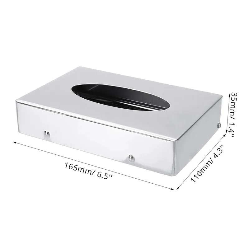 Easy Funny Chrome Colour Tissue Container Box Napkin Holder Cover Hotel Bedroom Office 