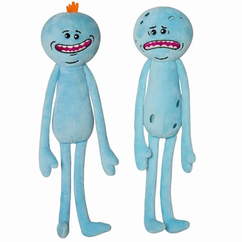 

25cm Rick and Morty Happy Sad Meeseeks Stuffed Plush Toys Dolls For Kid Birthday Christmas Gift