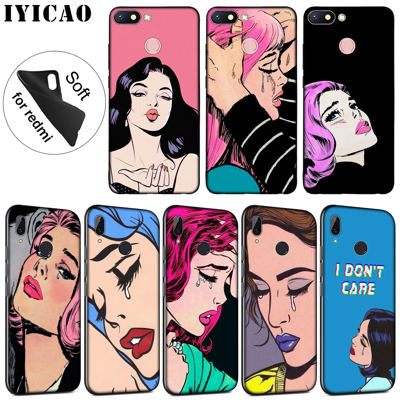 IYICAO винтажный Мягкий силиконовый чехол для Xiaomi Redmi K20 8A 7A 6A 5A S2 4X 4A GO Note 8 7 5 Plus 6 Pro |
