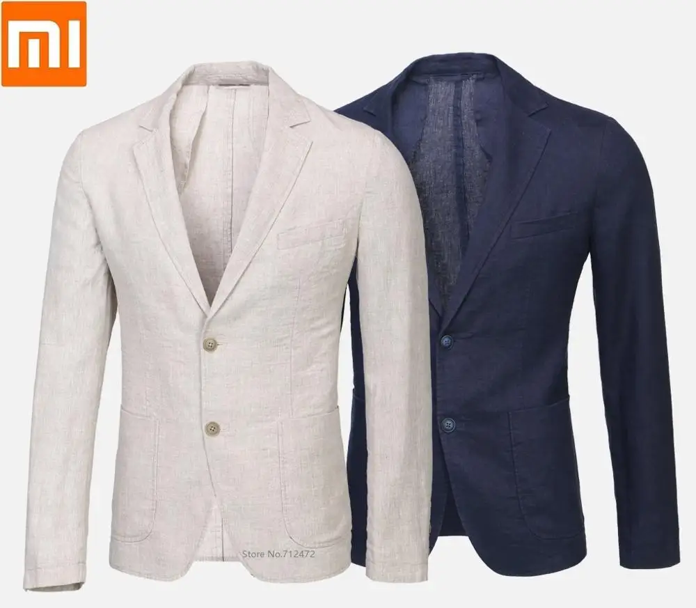  Xiaomi youpin 100% linen breathable light summer Men suit Natural linen Comfortable and breathable 