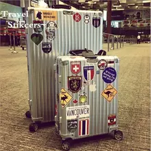 39 pçs marca de moda logotipo viagens adesivos vários países cidades diário papelaria adesivo bala diário adesivos criança brinquedos