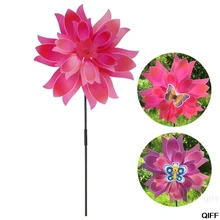 Ветер Спиннер цветок ветряная мельница двойной слой Вертушка открытый сад украшение дома украшение для двора Красочные Дети