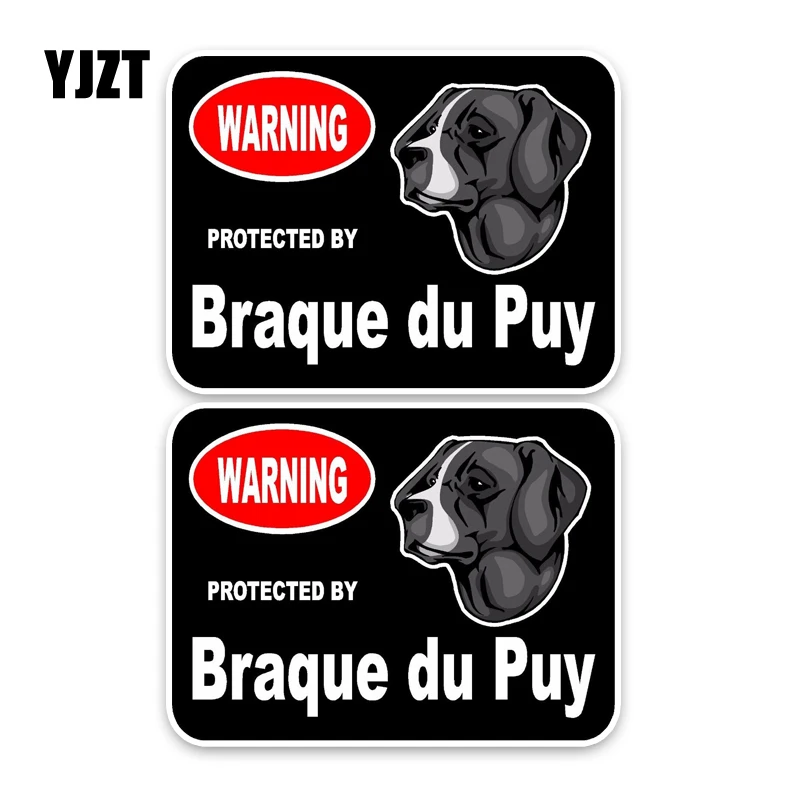YJZT 15*11 4 см 2X Braque Du Puy Guard Dog креативный модный ПВХ материал стикер для автомобиля