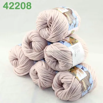 

LOT of 6 Balls X 50g Special Thick Worsted Cotton Knitting Yarn Linen 2208