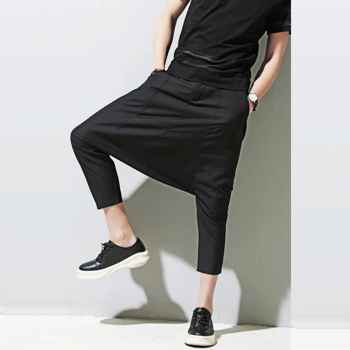 M-XL ! 2016 New men's clothing Spring and summer personality harem pants casual pants male 7 pants capris singer costumes