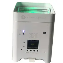 Белый Чехол мобильное приложение светодиодный с питанием от аккумулятора свет с 4*18 Вт 6в1 RGBAW УФ Цвета Поддержка Android Iphone чайники быстрое зарядное устройство этап