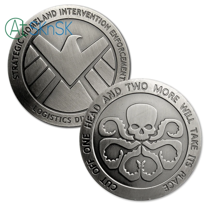 5 шт./партия агенты Мстителей щит S. h. i. e. l. d. Значок памятные монеты коллекционные подарки для героев сувенирные коллекции