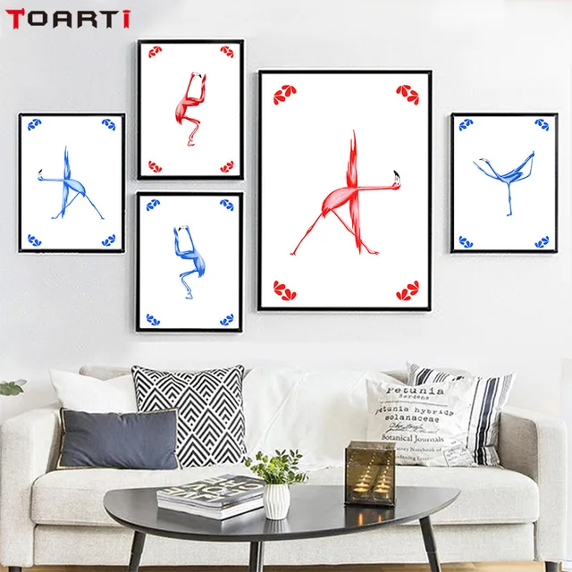 Flamingo Posizione di Yoga Tela Pittura Stampe D\'arte E Poster Per ... Flamingo Posizione di Yoga Tela Pittura Stampe D\'arte E Poster Per ...