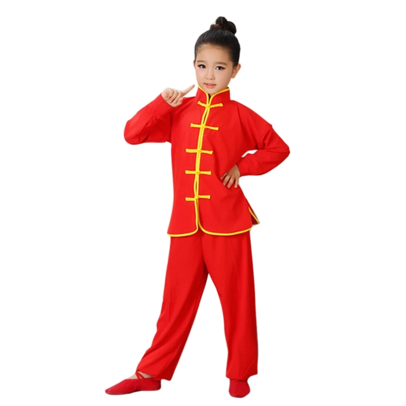 New Wushu Costume Children Chinese Traditional Clothing Kids Martial Arts Uniform Kung Fu Suit Girls Boys Stage Performance Set