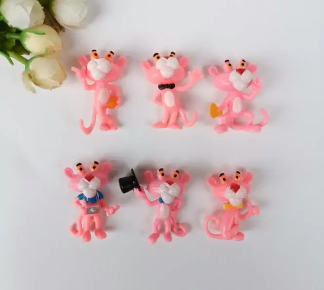 

30pcs/lot Mini animal toy 4-4.5cm, pink leopard pvc kids toys,birthday gift for children,home decoration capsule doll figure